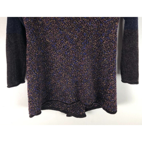 Soft Surroundings Mixed Media Shawl Cardigan Boucle Knit Multicolor Boho Sz L - Picture 7 of 8